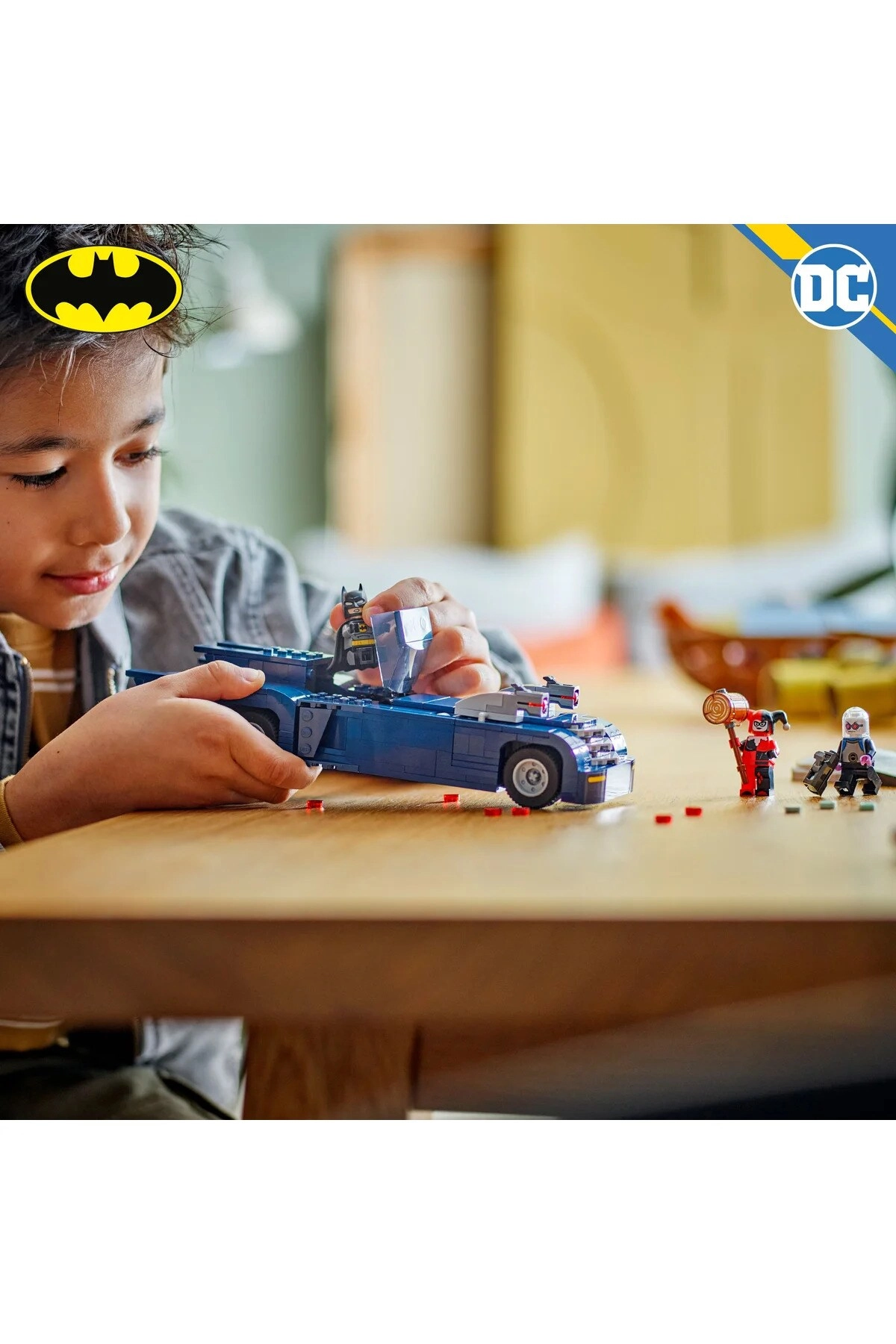 DC Batman Batmobile vs Harley Quin and Mr Freeze