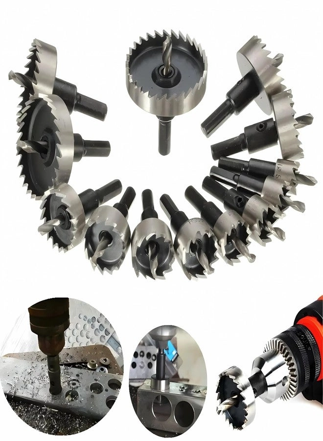 Hole Saw Drill Bit Set - 12-55mm Metal Wood PVC Kit
