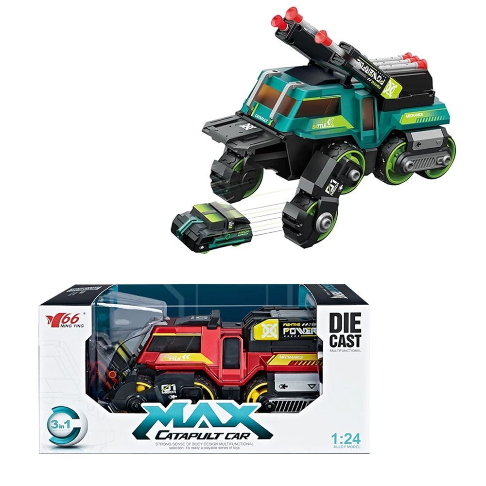 3In1 Die Cast Catapult Car - 1:24 1 pcs