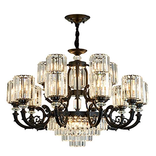 E14 Light Luxury High Grade Crystal Chandelier - Black crystal 15