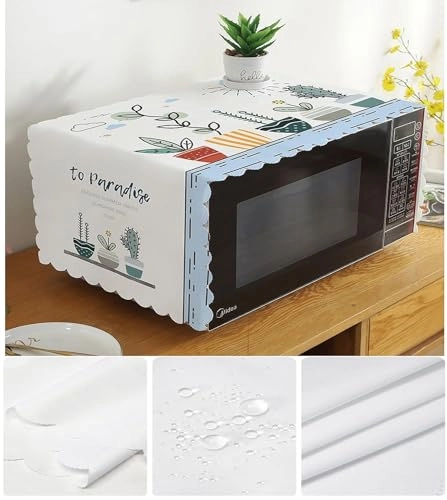 Microwave Oven Cover - 100 x 35 cm Waterproof Serinity Wave Design