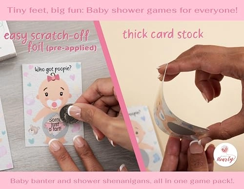 Baby Shower Games - 66 pcs Adult English