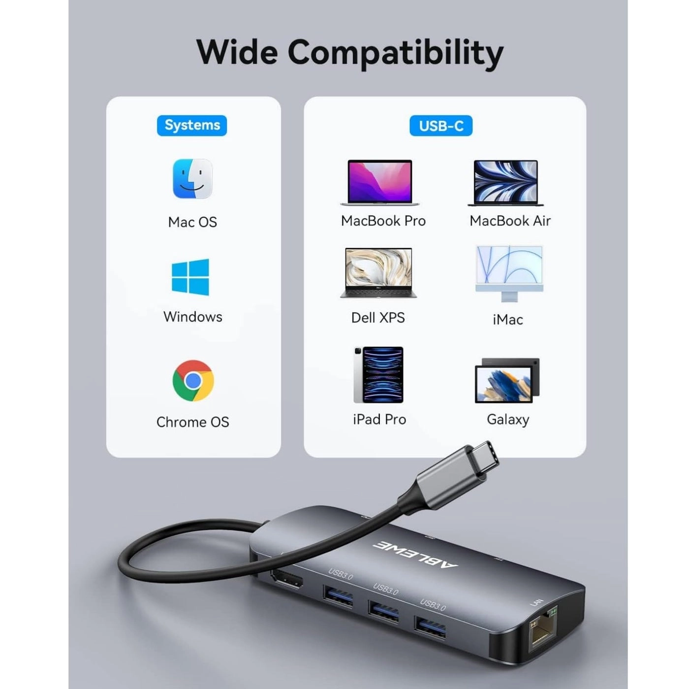USB C Hub - USB 3.0 4K@60Hz