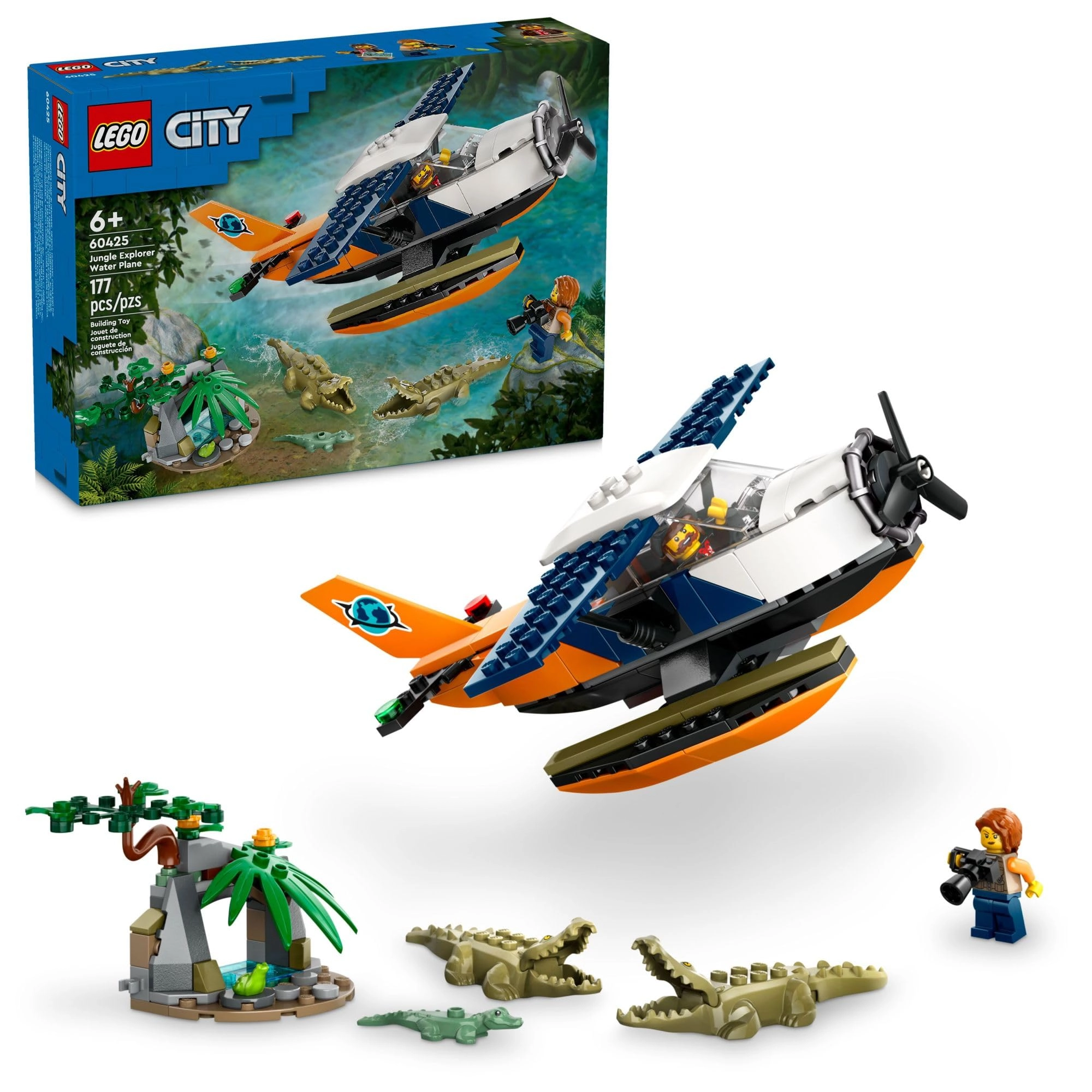 City Jungle Explorer Water Plane (60425) - 6 Plus 2 Minifigures