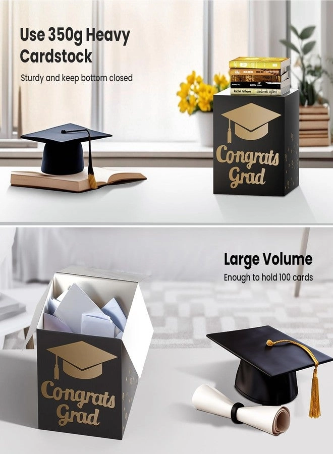 Graduation Card Box - 9*9*9 inches Black