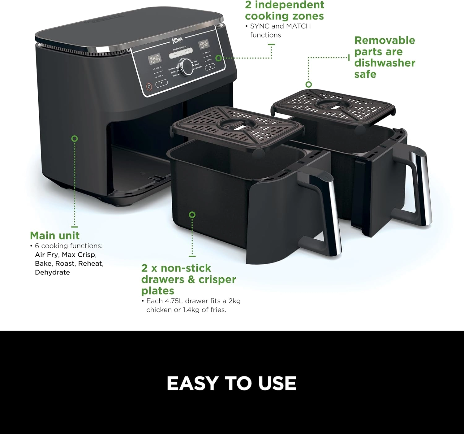 Foodie Max Dual Zone AF400ME