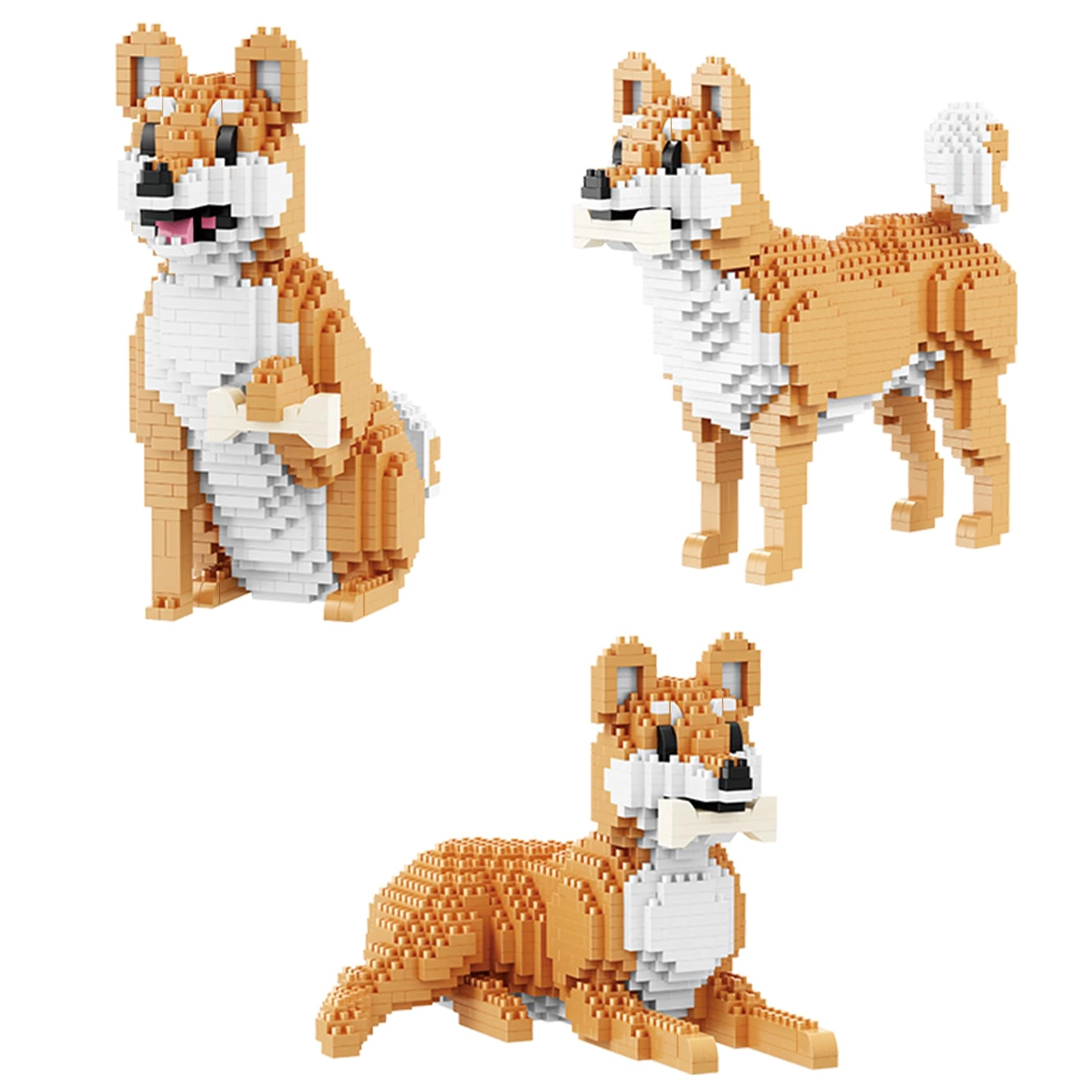 Geniteen Animals building blocks - Shiba Inu 1078 pcs