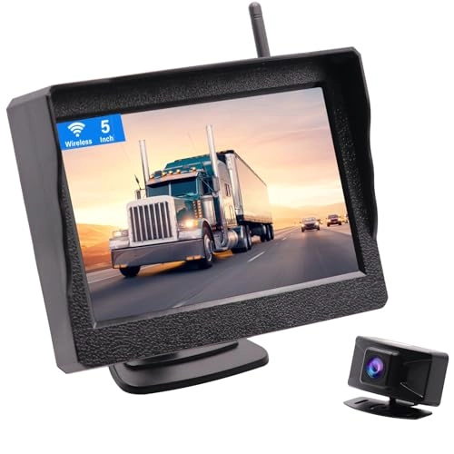 Reversing Camera - Night Vision Wireless + 5 Inch Monitor - 5 Inches
