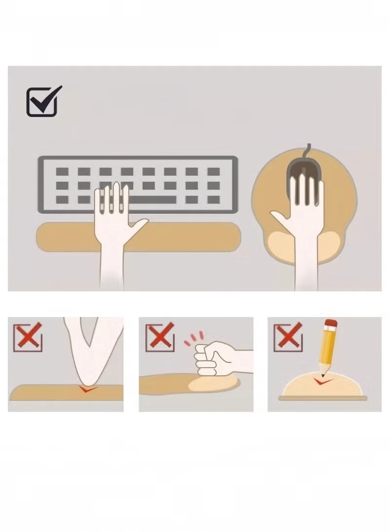 GM0438 PU Ergonomic Mouse Pad