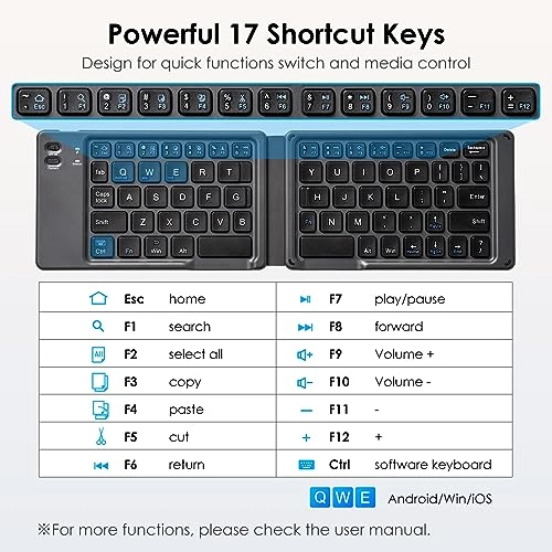Foldable Bluetooth Keyboard - Multi Functional Wireless