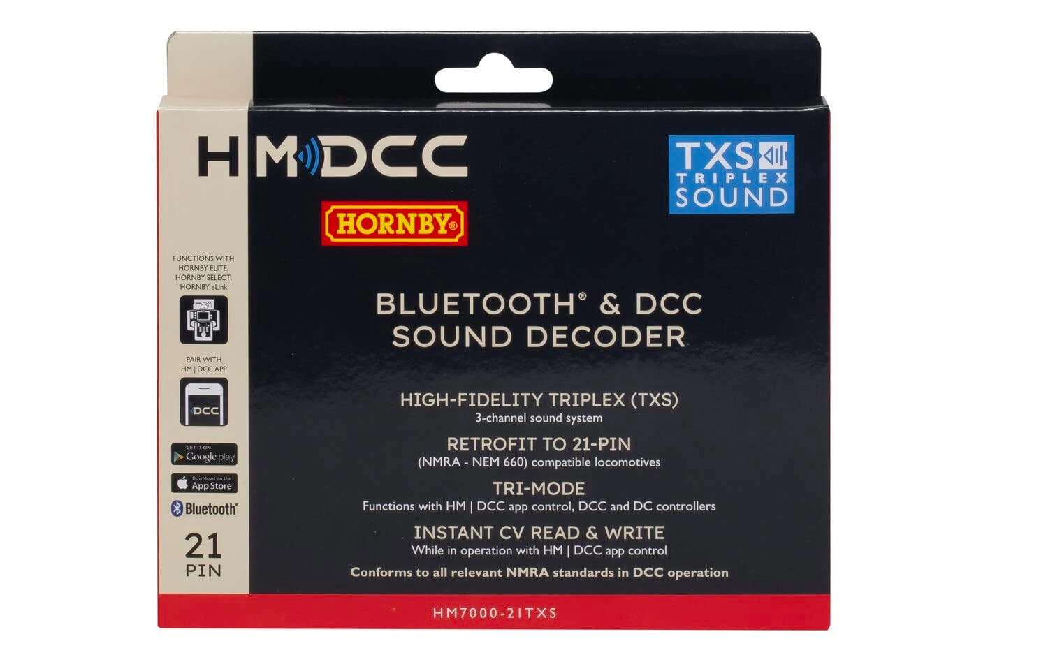Hornby R7322 - HM7000-21TXS Bluetooth DCC Sound Decoder 21-pin