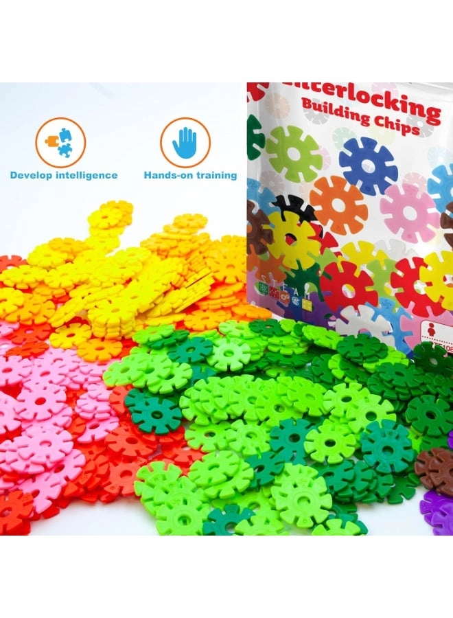 Magnetic Interlocking Building Chips - 108 pcs