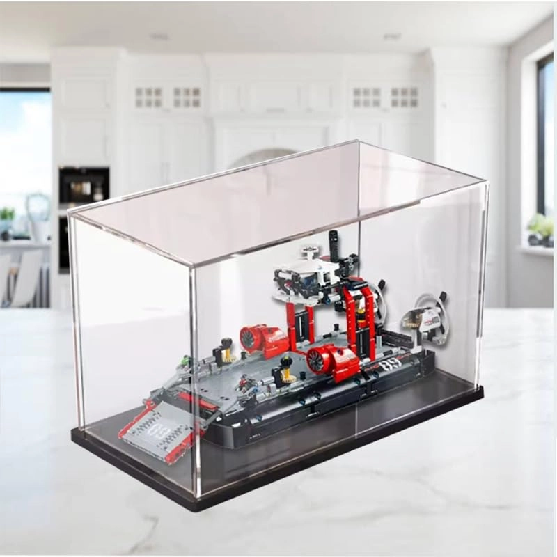 Acrylic Display Case - for Lego Technic 42076 Transparent Black Bottom