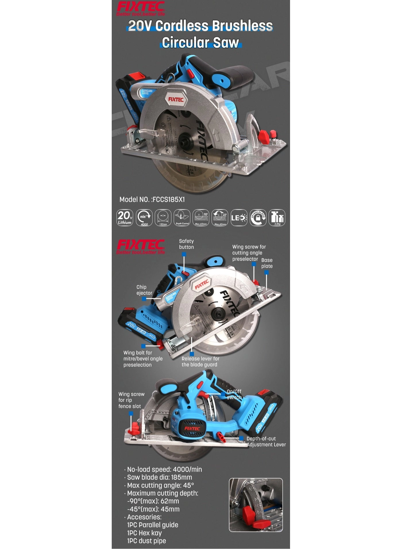 FCCS185X1-14 Cordless