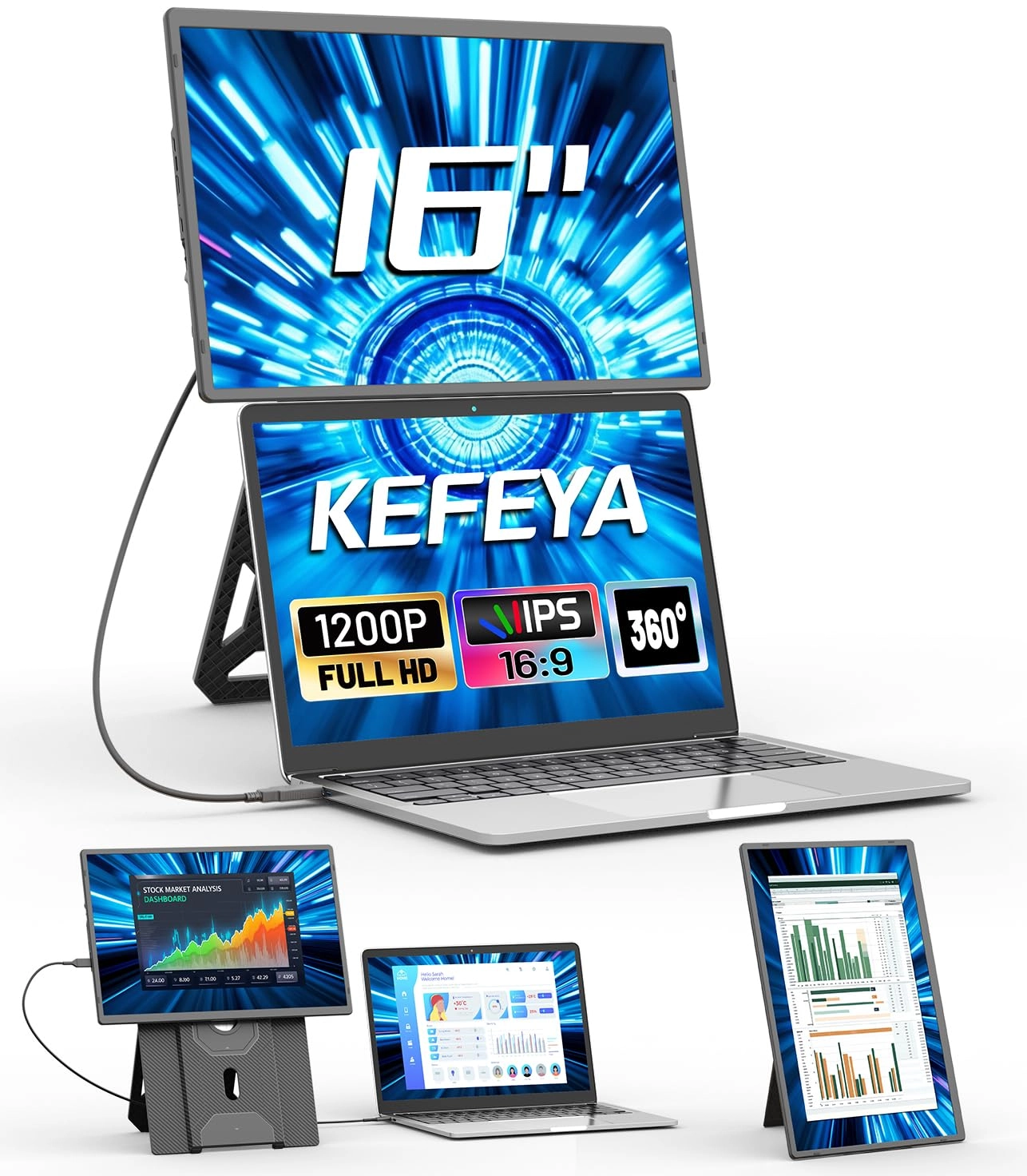 KEFEYA N2 - 16 Inches 1920 x 1200 Pixels