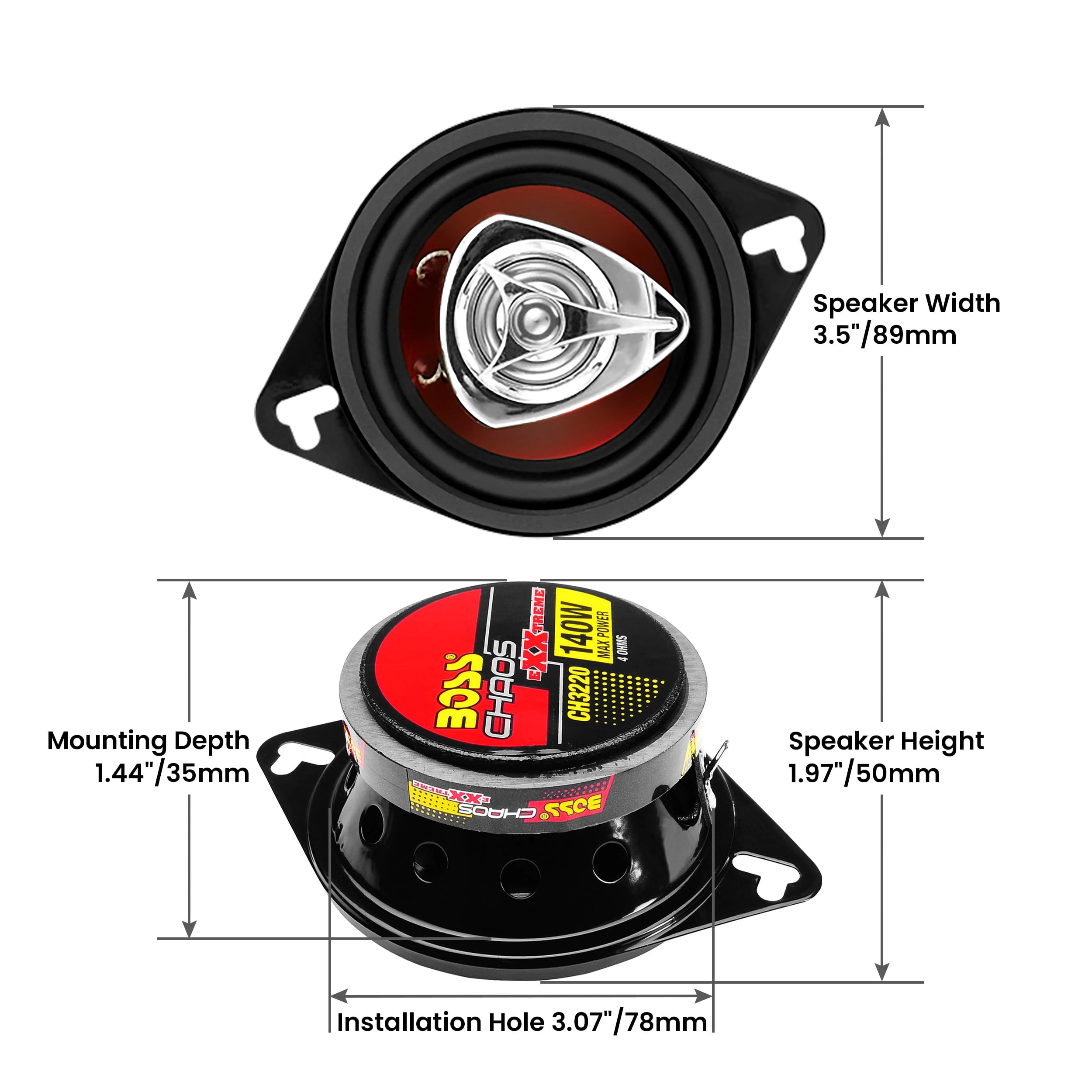 CH3220B - 3.5 Inch Coaxial 2 Way