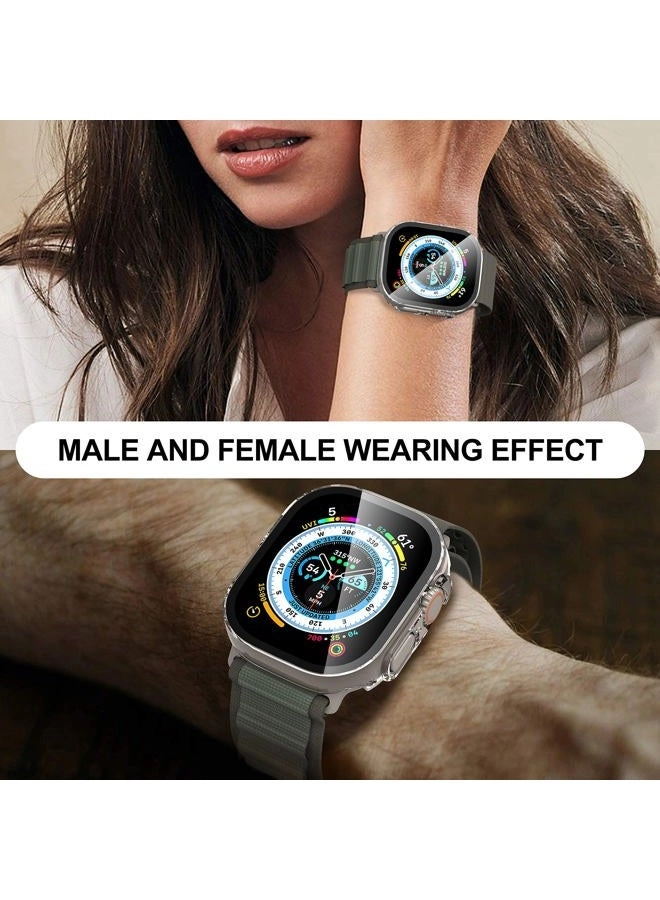 Screen Protector Case for Apple Watch Ultra - Tempered Glass Full Coverage