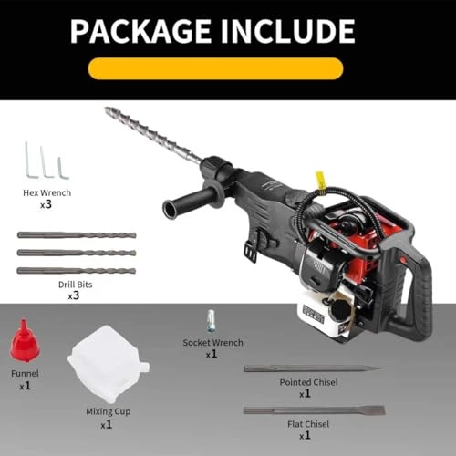 32.6CC 2 Stroke Gas Powered Demolition Jack Hammer - 1000W