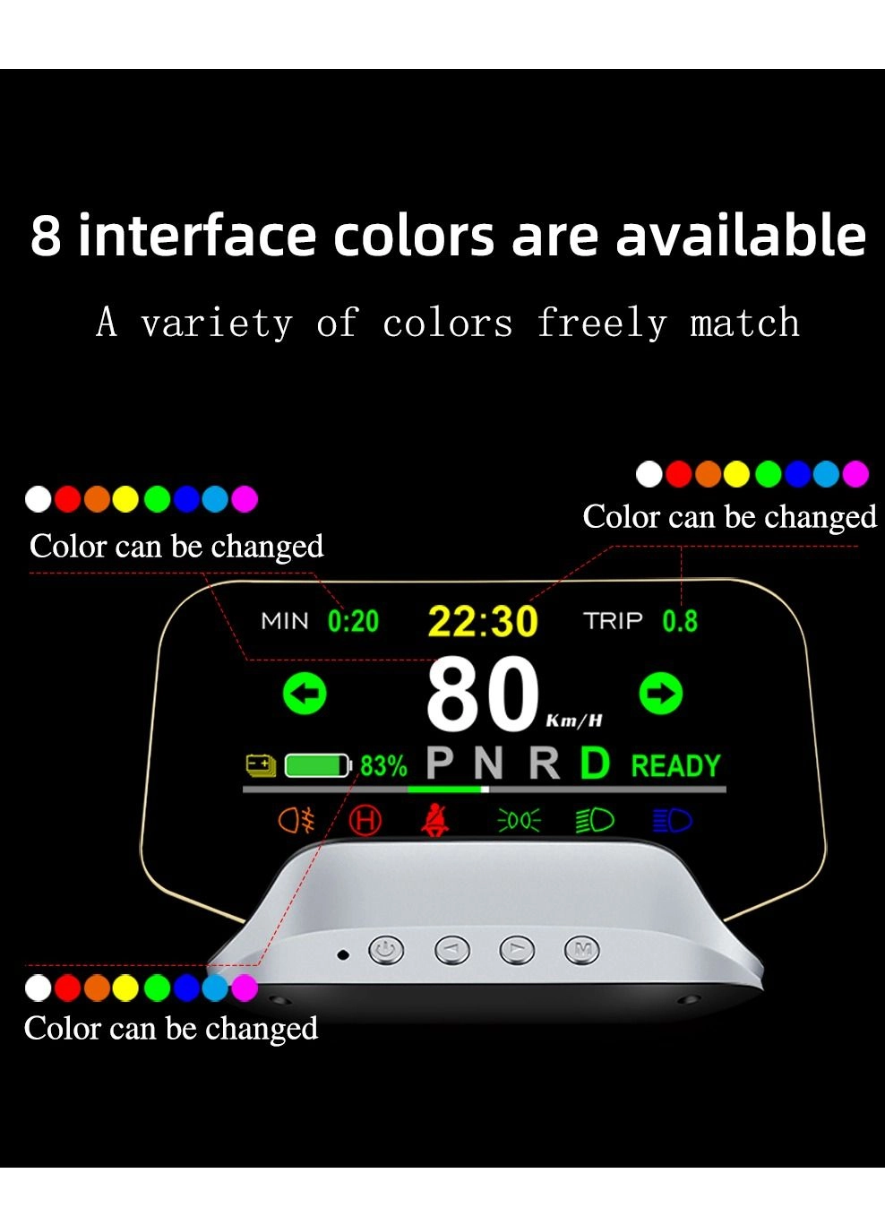 T3 - Head Up Display OBD+GPS