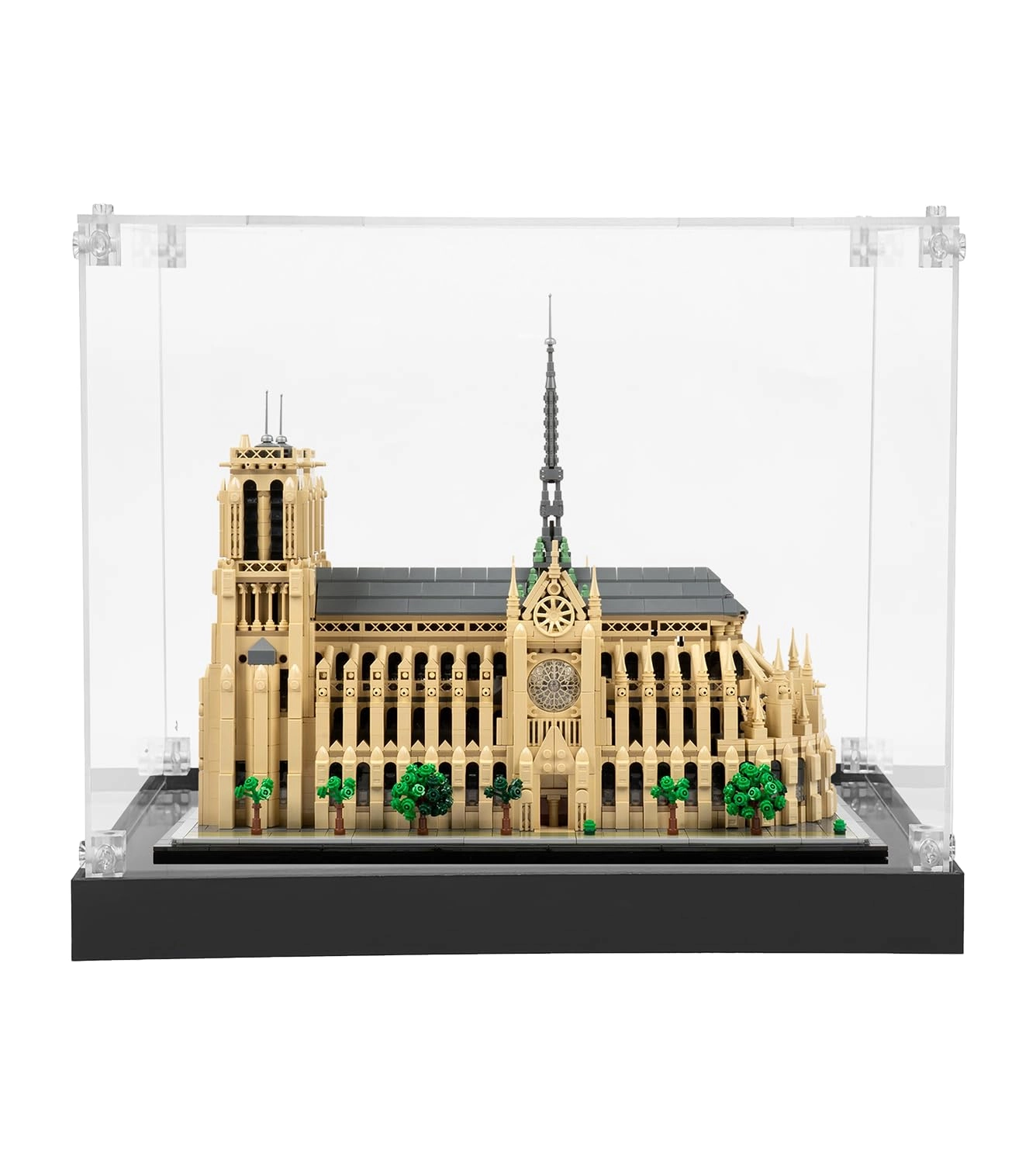 iCUANUTY Acrylic Display Case for Lego Architecture Notre-Dame de Paris 21061