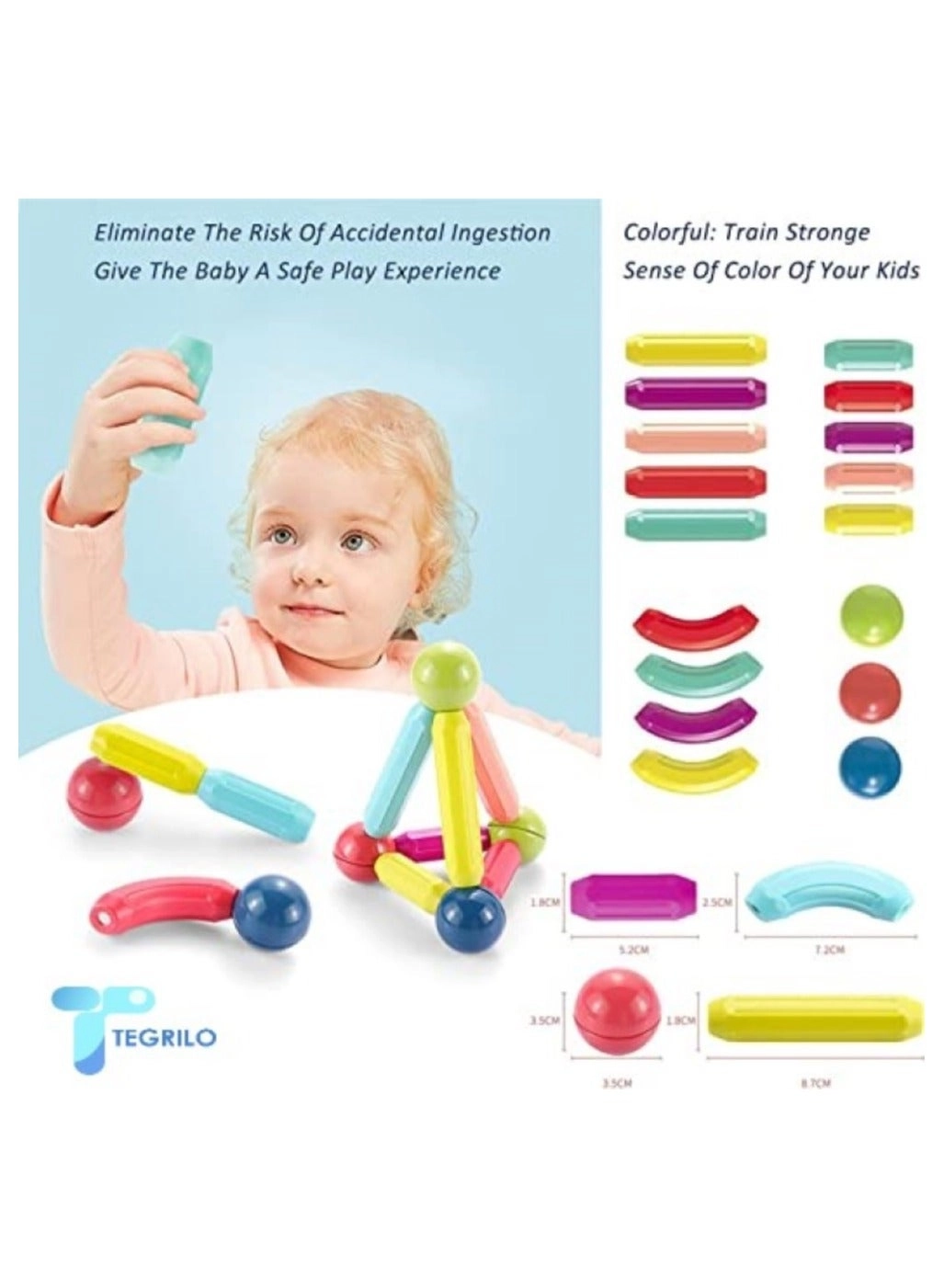 Magnetic Building Blocks - 42 pcs