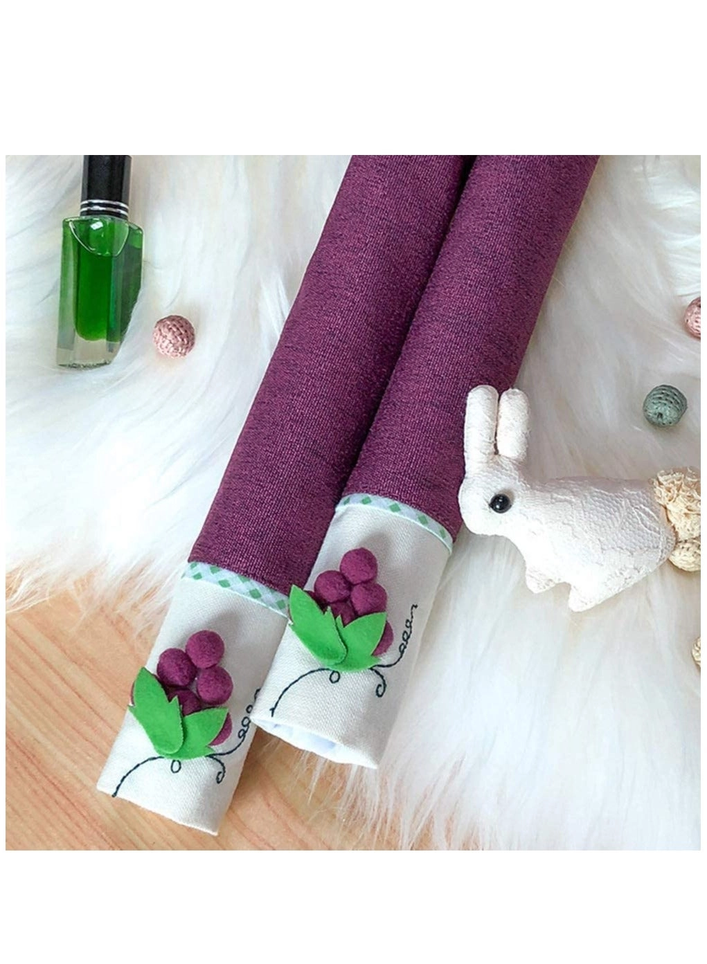 Refrigerator Door Handle Covers - 2pcs Washable Decorative Grapes