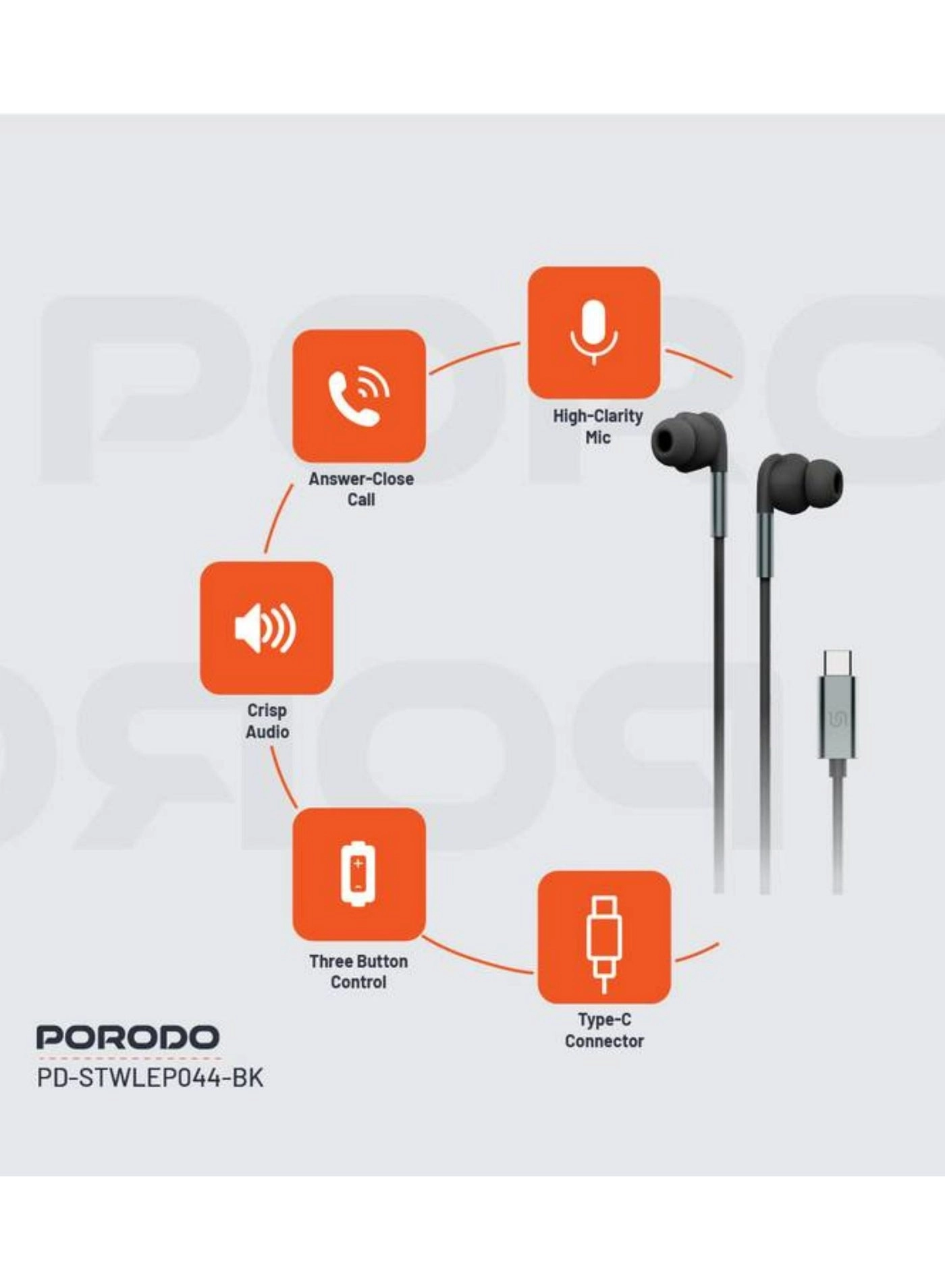 PD-STCEP-WH Wired Earbud