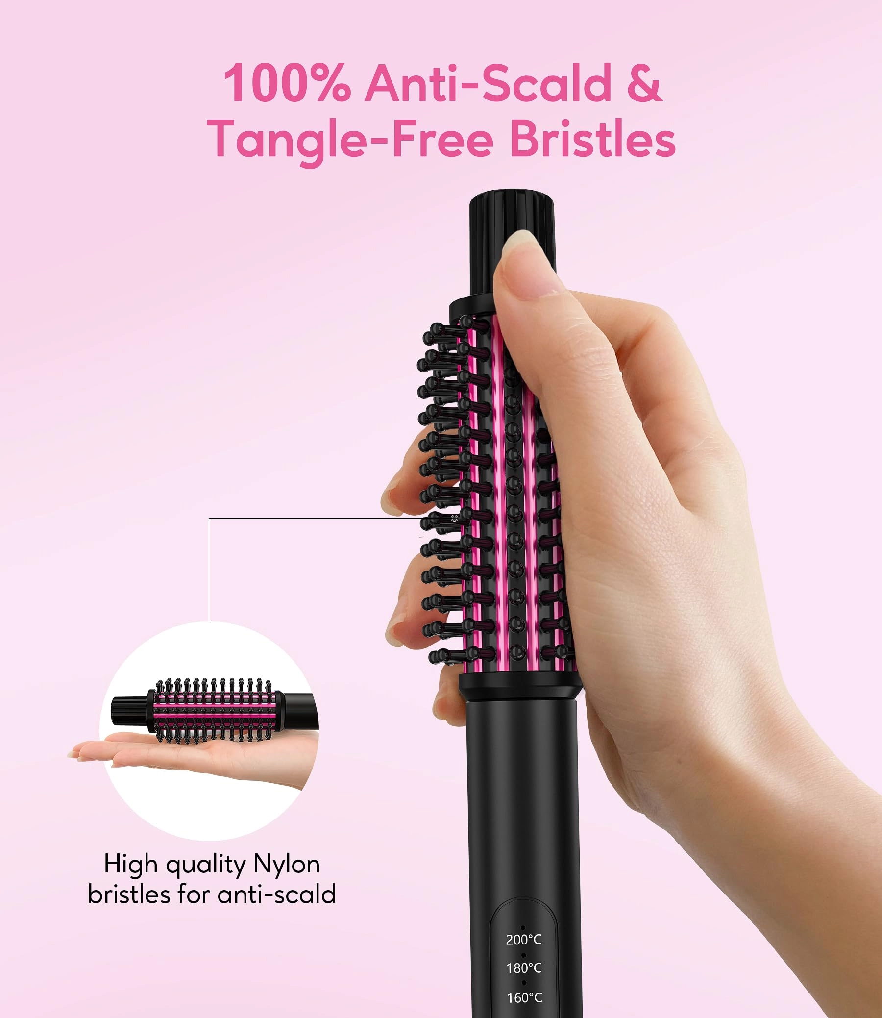 Mini Thermal Brush - 1 inch 3 Temperature Adjustable Dual Voltage