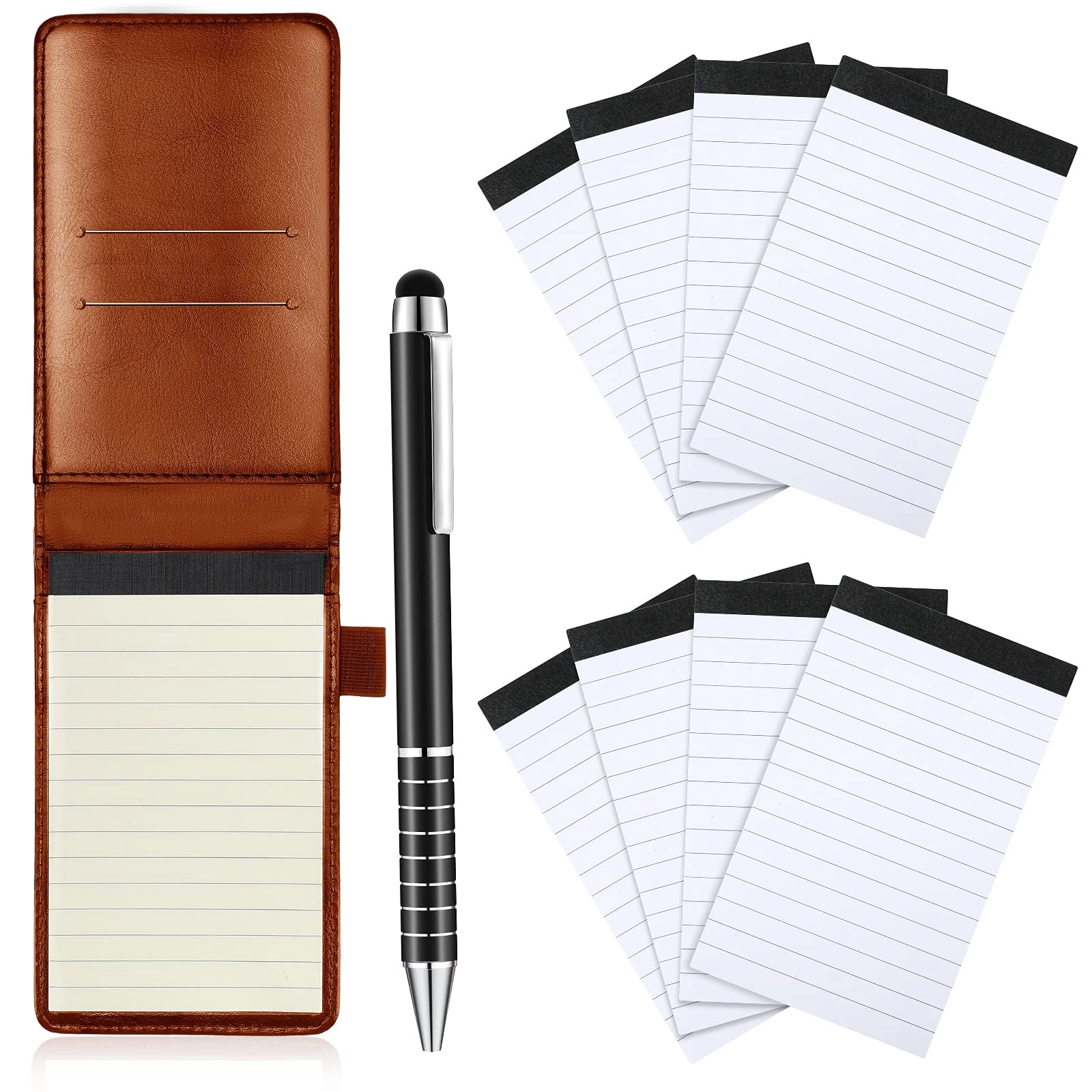 Mini Pocket Notepad Holder - 50 Lined Sheets 10 Pcs