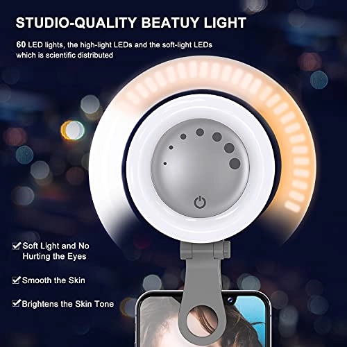 Selfie Ring Light - Clip Dimmable USB