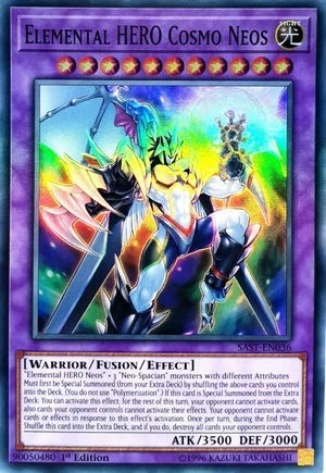 Konami Elemental Hero Cosmo Neos SAST-EN036 - Savage Strike First Edition Super Rare