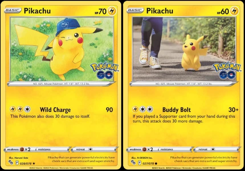 Pokmon Pikachu 028/078 + Pikachu 027/078 - 2pcs