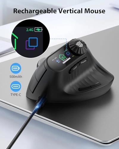 Vertical Ergonomic Mouse - 2.4G Bluetooth