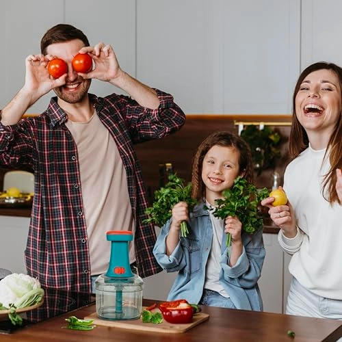 Multipurpose Plastic Vegetable Chopper Cutter - 470 ML 3 Blades