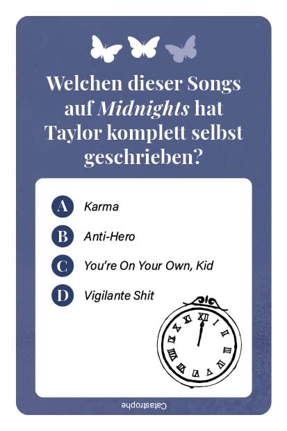 The Unofficial Quiz for Taylor Swift Fans - 128 Questions 64 Cards (German)