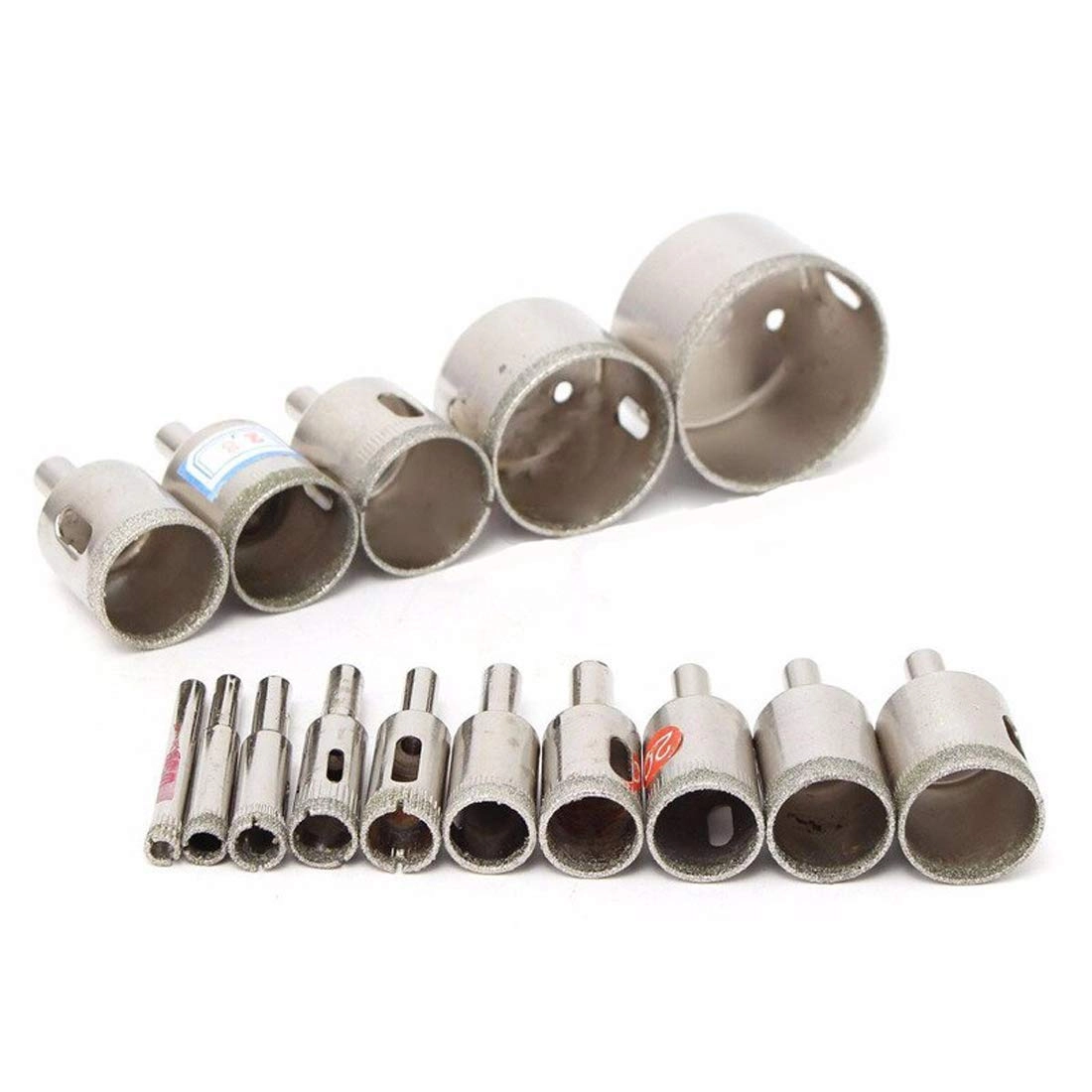 Diamond Coated Drill Bit Set - 15pcs 6mm50mm