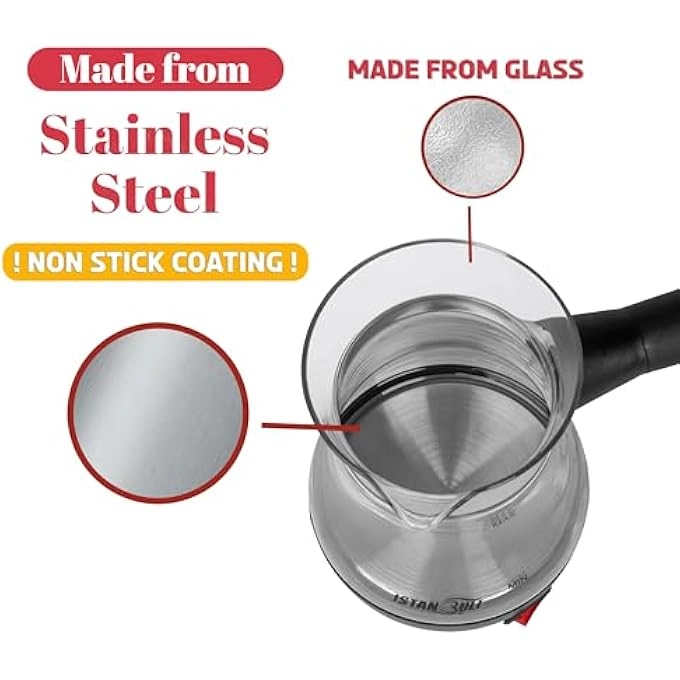 Glass Turkish - Stainless Steel Base