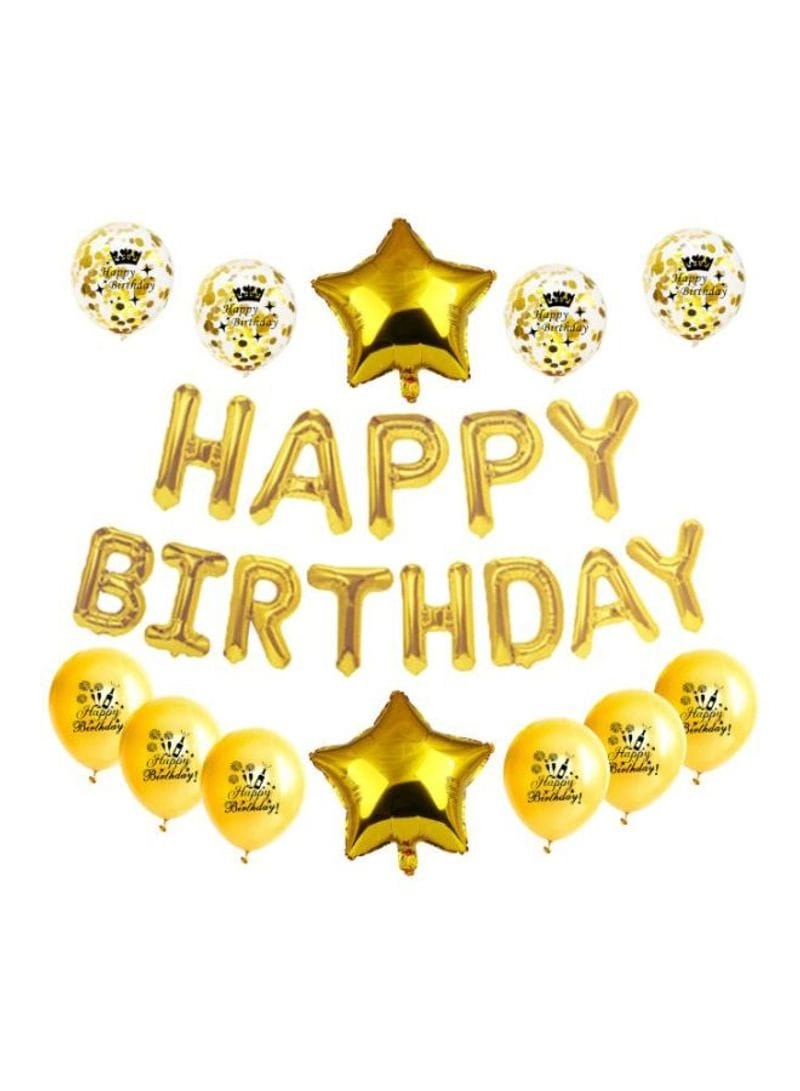 Happy Birthday Balloons Set - 13Pcs