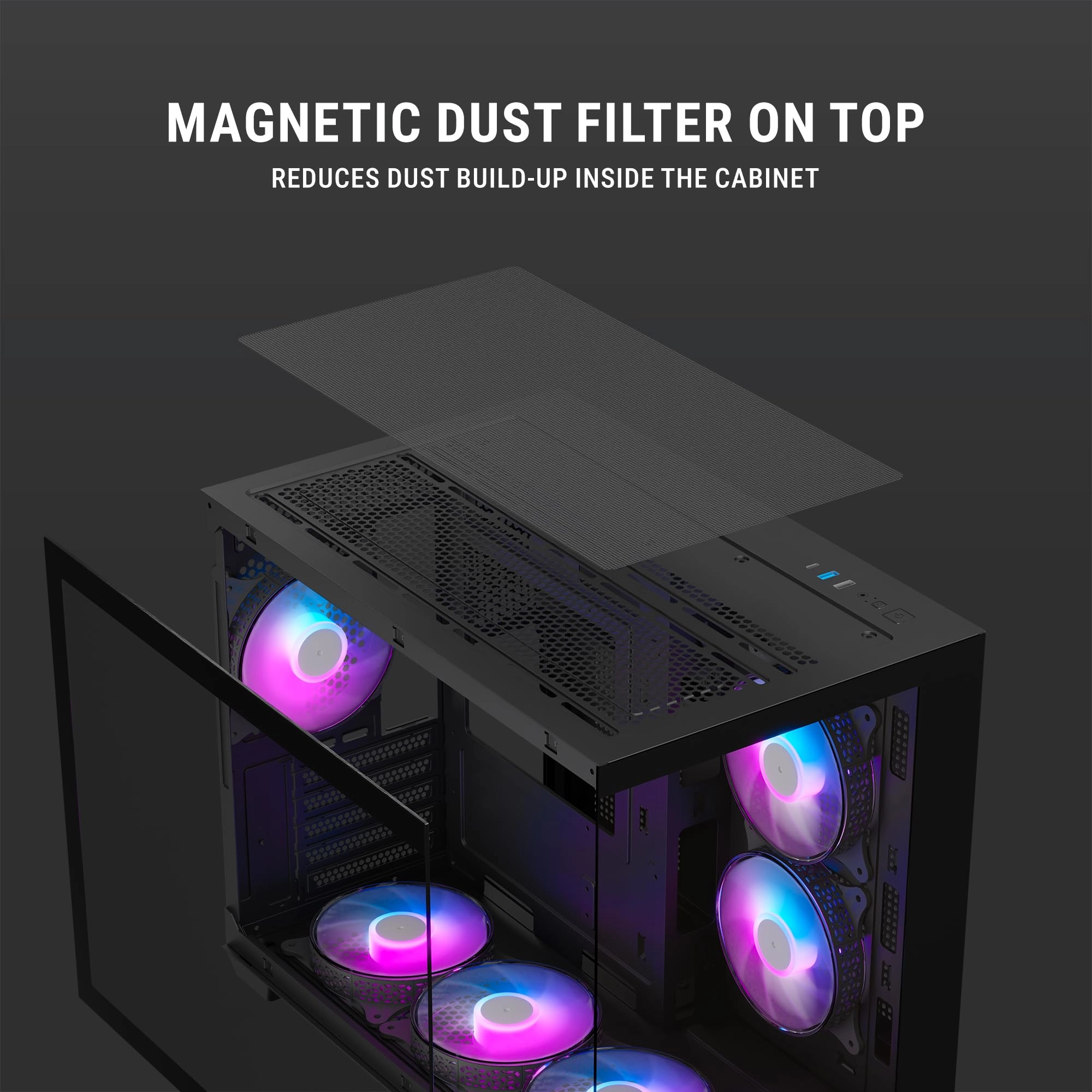 Crystal X6 Mini - Mid-Tower 6 ARGB Fans
