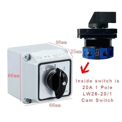 YMW26-20/1M - Rotary Cam Switch 20A 690V 1 Pole