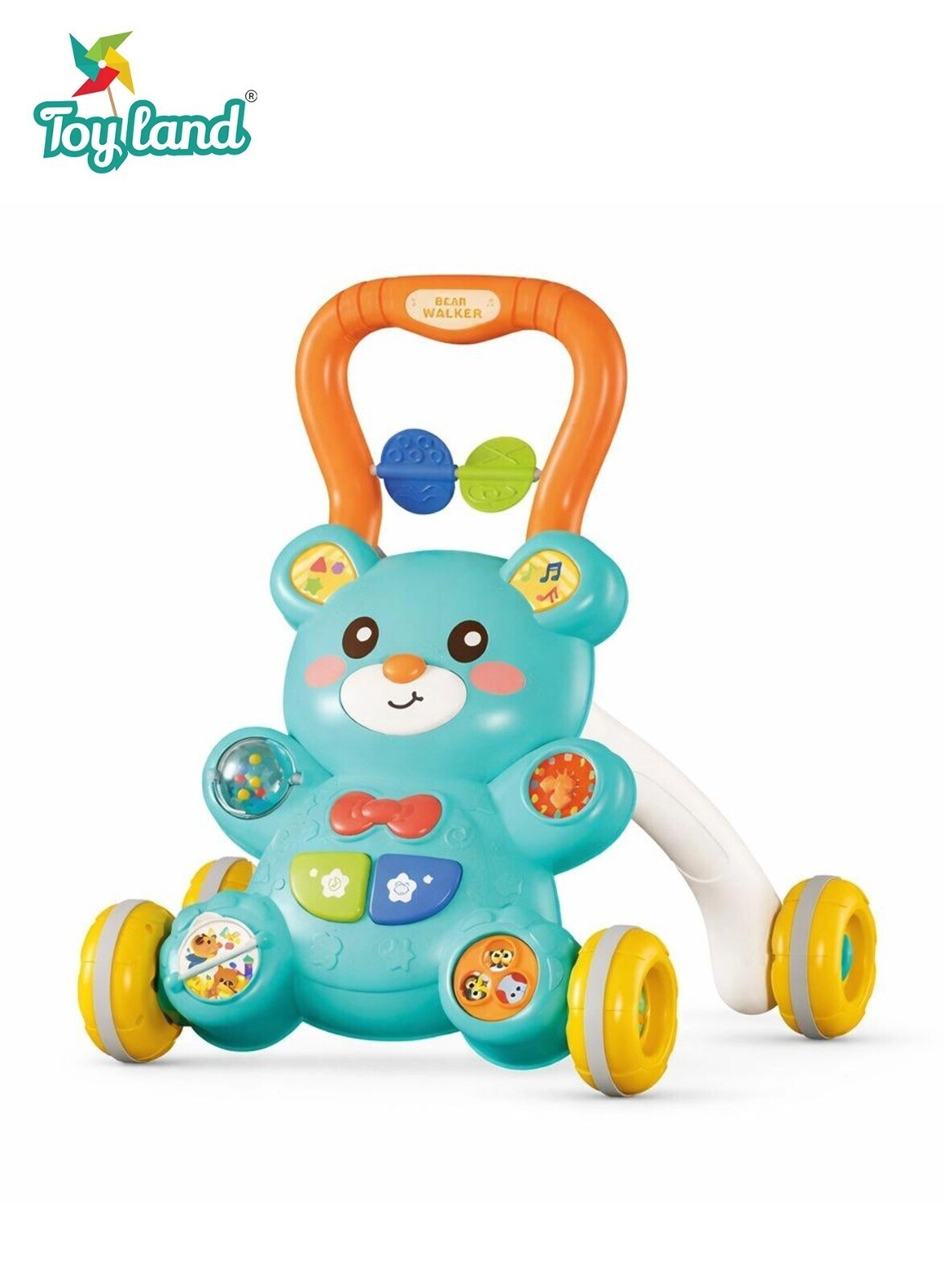 Bear Push Toy - Music Lights Adjustable Speed