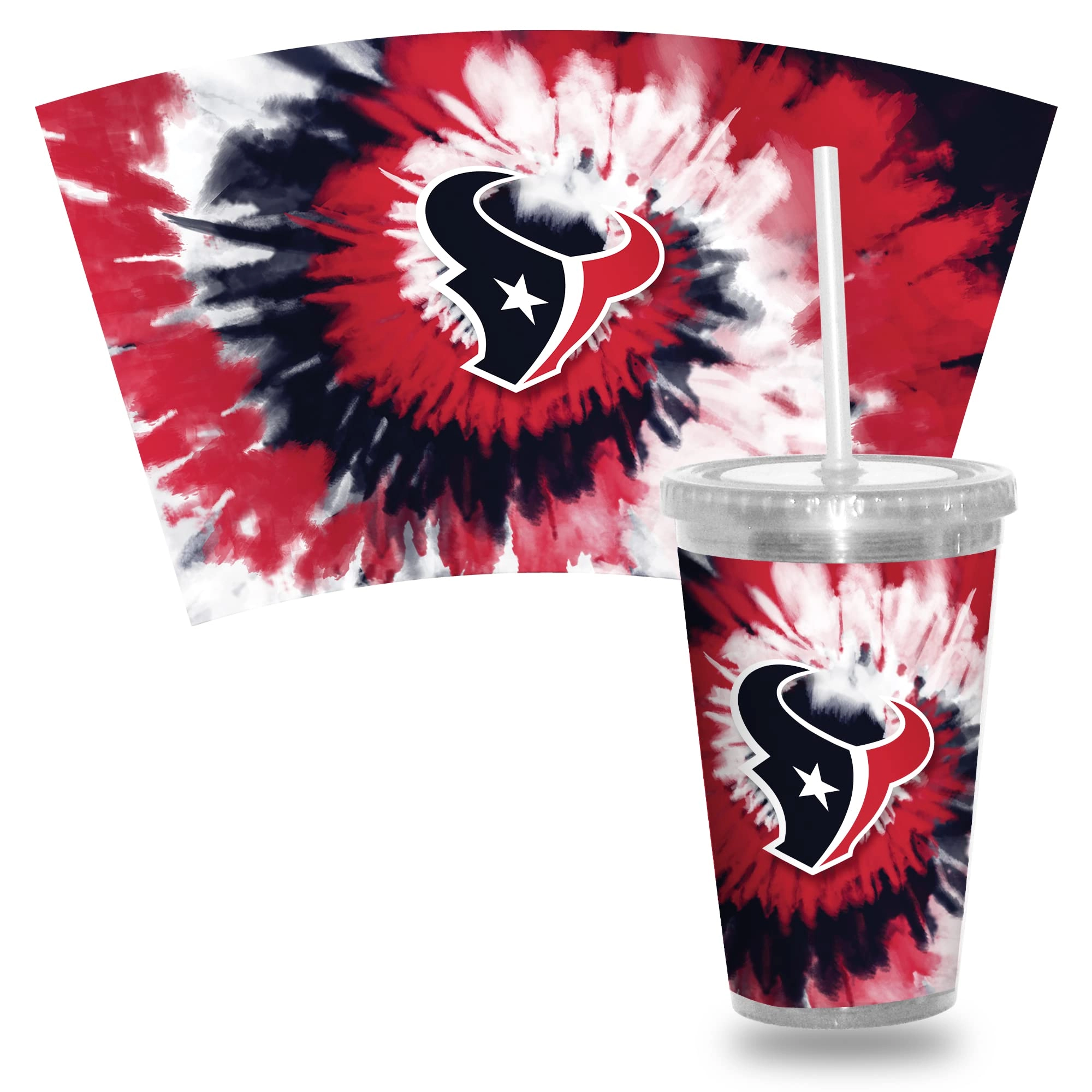 NFL Football Metallic Tie Dye Tumbler - 473ml