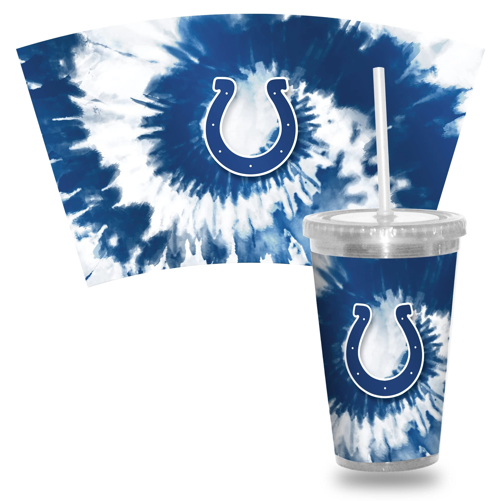 NFL Football Metallic Tie Dye Tumbler - 473ml