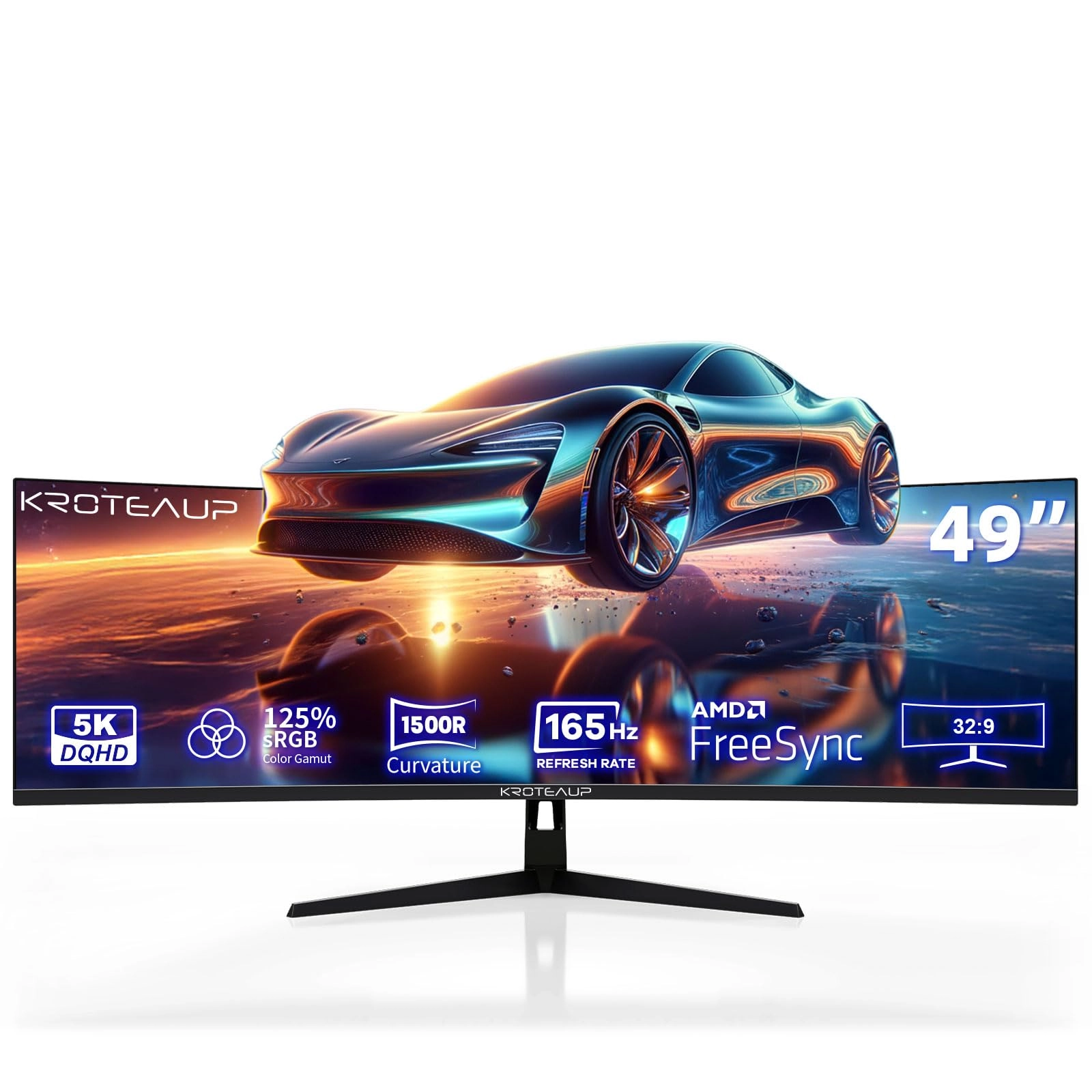 kroteaup DFHD - 49" 5k 165HZ Monitor 49 Inches 5120x1440