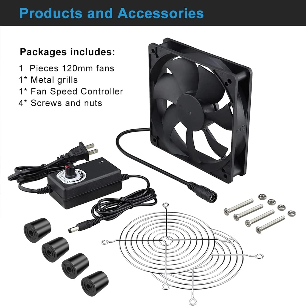 AC Powered Computer Fan - 120mm x 25mm