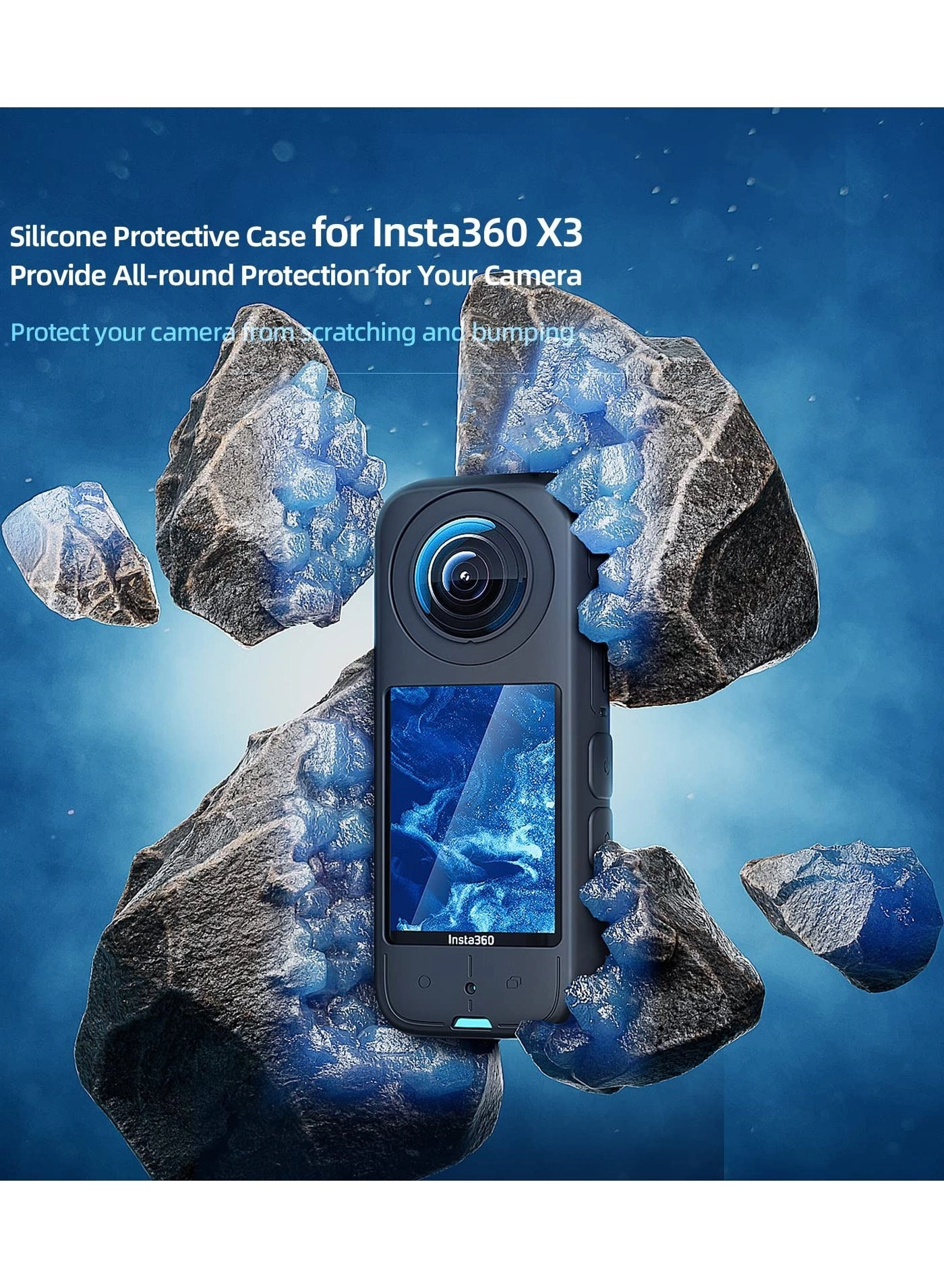 Silicone protective case - Insta360 X3 + Sticky Lens Guards