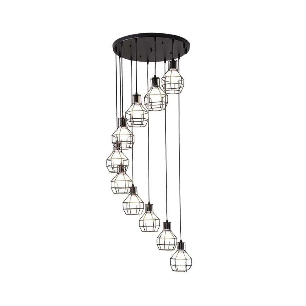Clip Chandelier - E27 8 head Black