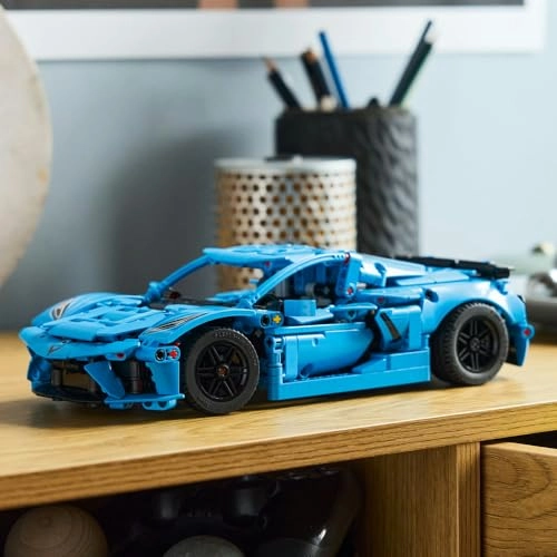 Technic Chevrolet Corvette Stingray (42217) - Blue Race Car Moving 8-Cylinder Engine