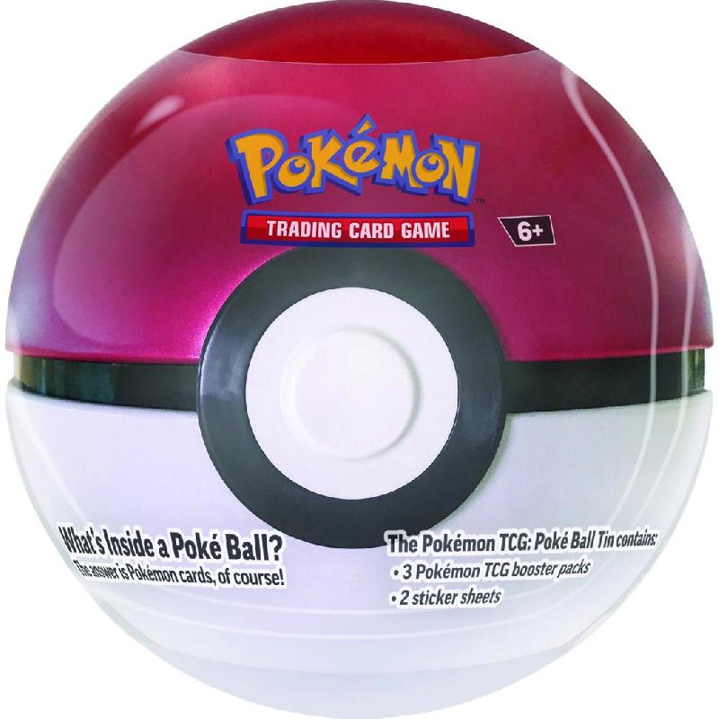 Poké Ball Tin - 1 Random Ball 3 Booster Packs Coin