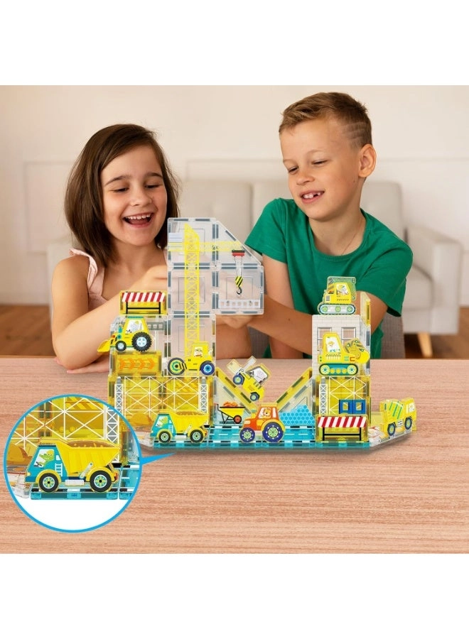 Magnet Building Tile Blocks Addon - Vehicles & Zoo 8pcs